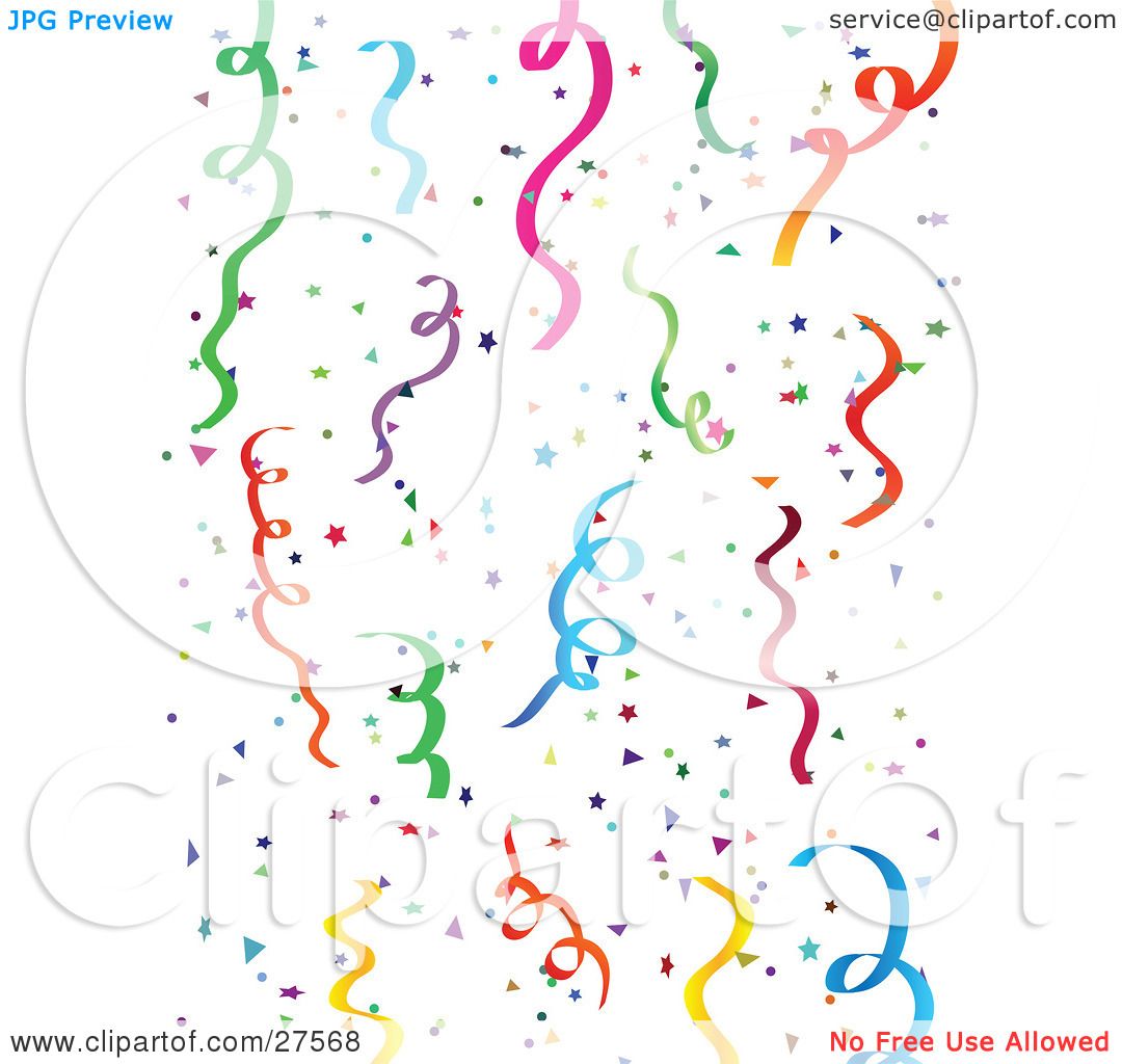 Streamers And Confetti Clipart