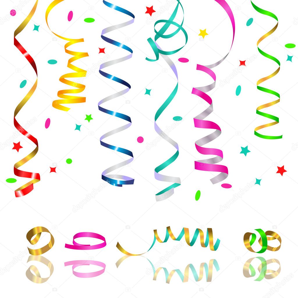 Streamers And Confetti Clipart