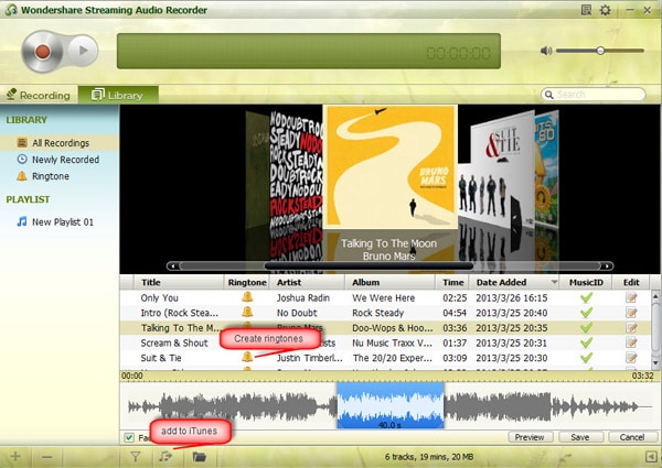 Streaming Music Recorder