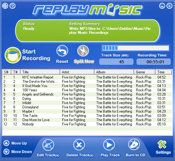 Streaming Music Recorder