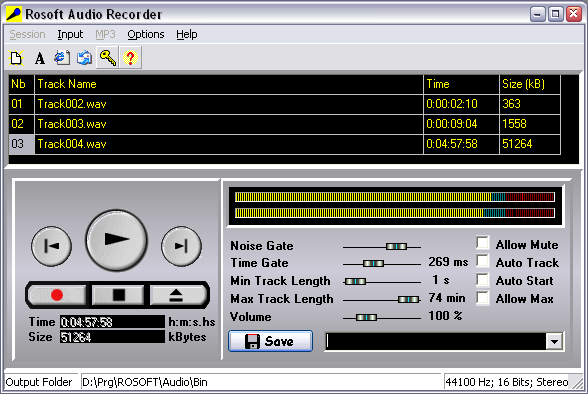 Streaming Music Recorder