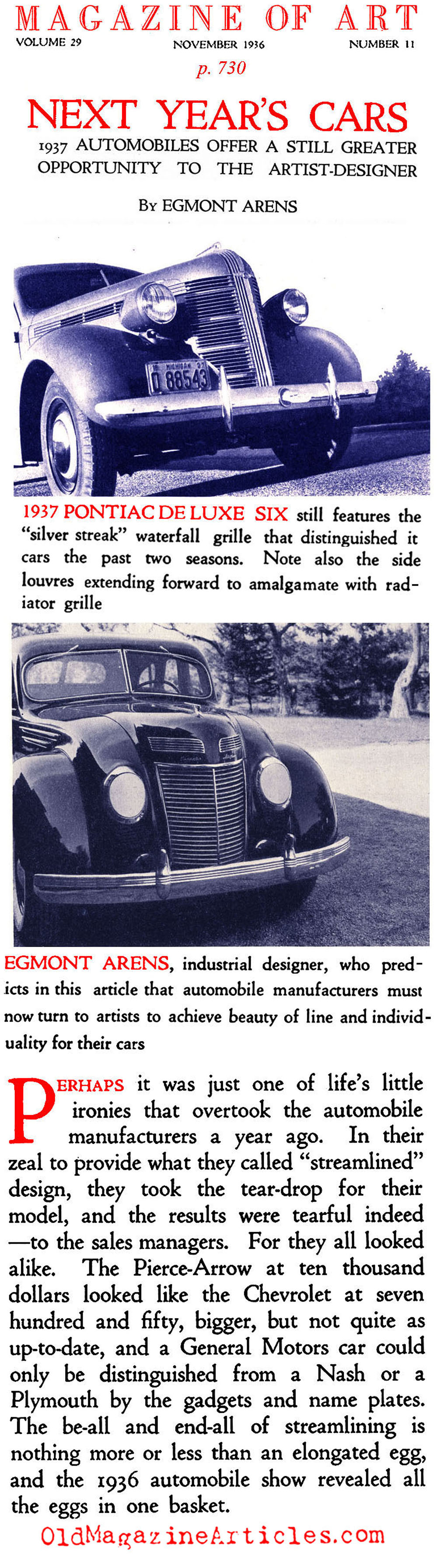 Streamlined Cars 1930