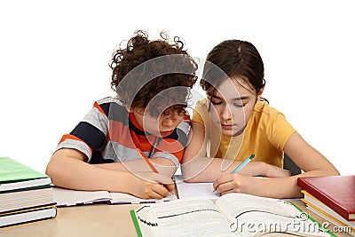 Student Doing Homework Clipart