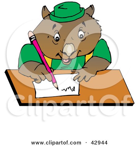 Student Doing Homework Clipart