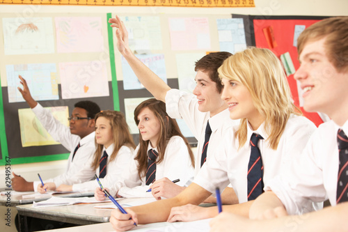 Students Studying In Classroom