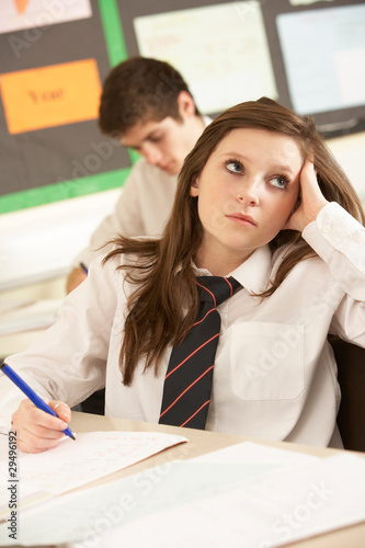 Students Studying In Classroom