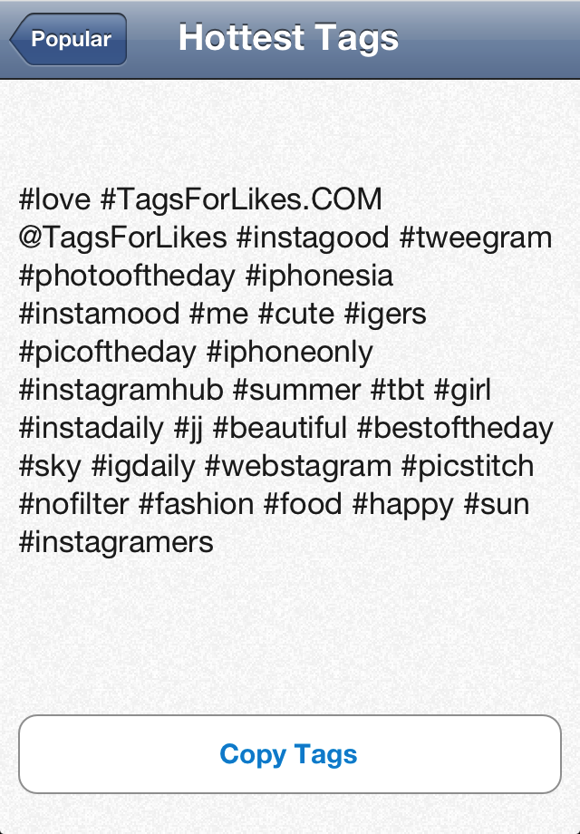 Tags For Likes Instagram Hashtags