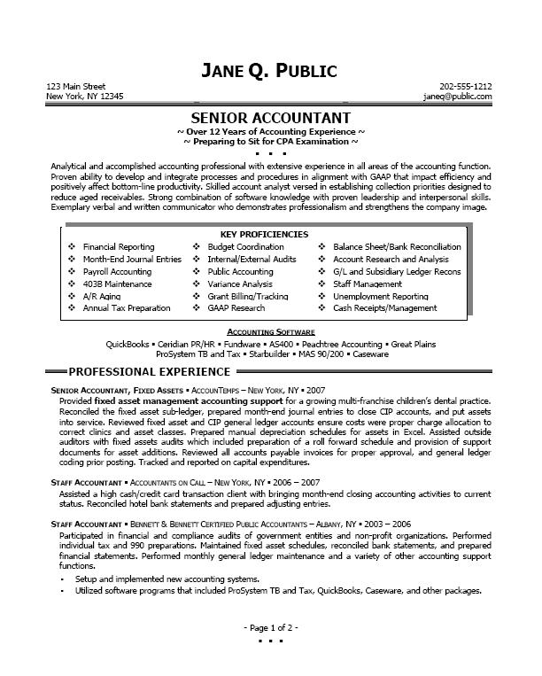 Tax Accountant Resume Example