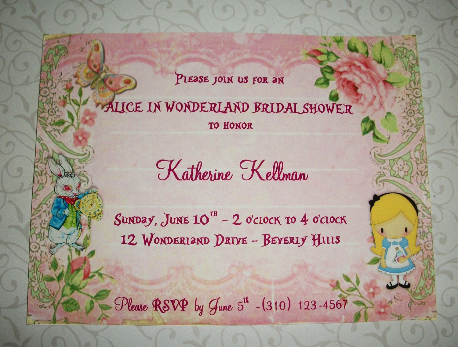 Tea Party Bridal Shower Invitation Wording