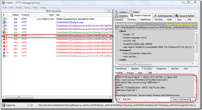 Telerik.web.ui.webresource.axd Cache