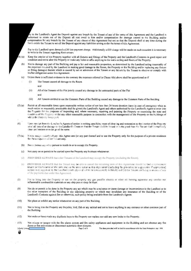 Tenancy Agreement Template Free Uk