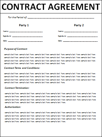 Tenancy Agreement Template Free Word