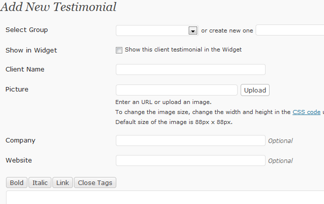 Testimonials Page Plugin