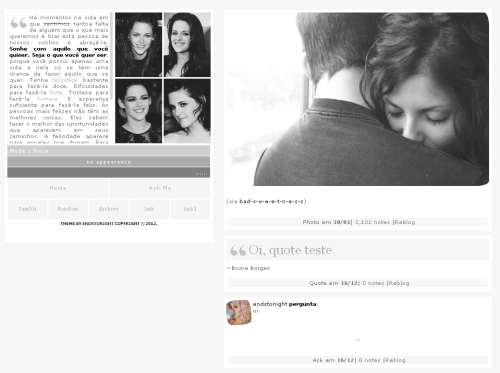 Themes Para Tumblr Femininos Preto E Branco