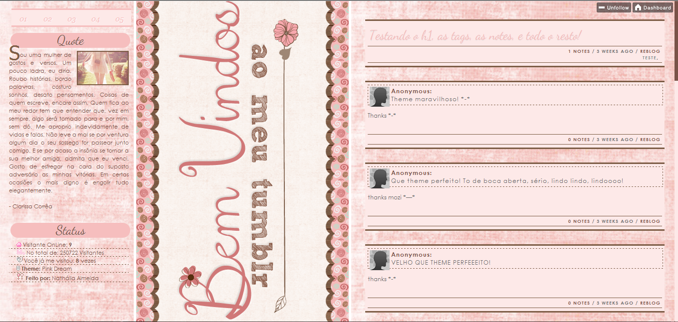 Themes Para Tumblr Femininos Rosa