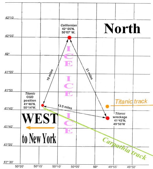 Titanic Sinking Map