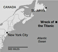 Titanic Sinking Map Location