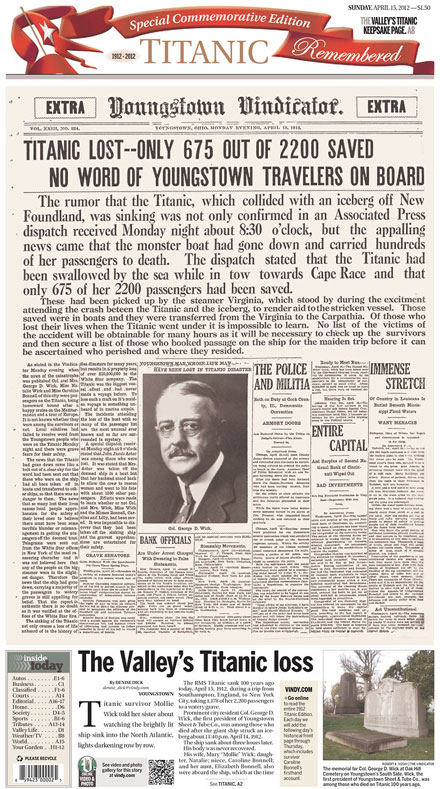 Titanic Sinking Newspaper