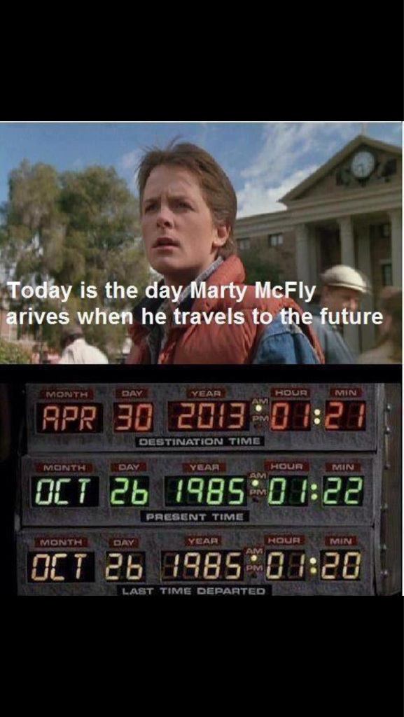 Today Is The Day Marty Mcfly Went To The Future