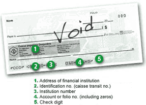 Transit Branch And Account Number On Cheque