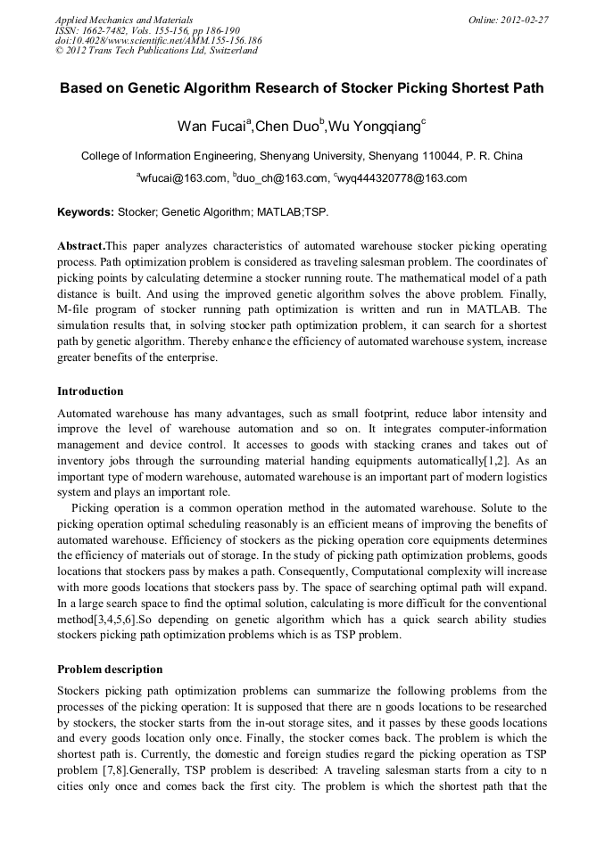 Traveling Salesman Problem Genetic Algorithm Matlab