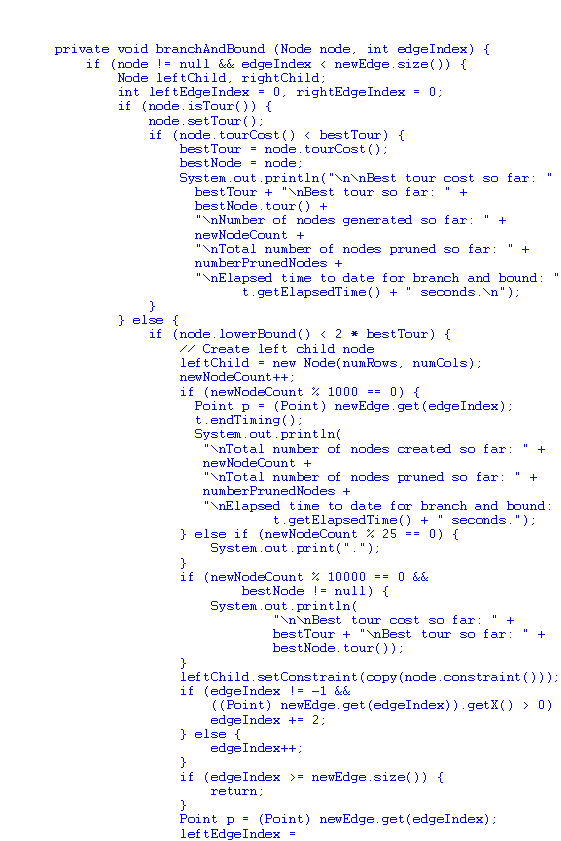 Travelling Salesman Problem Branch And Bound Java