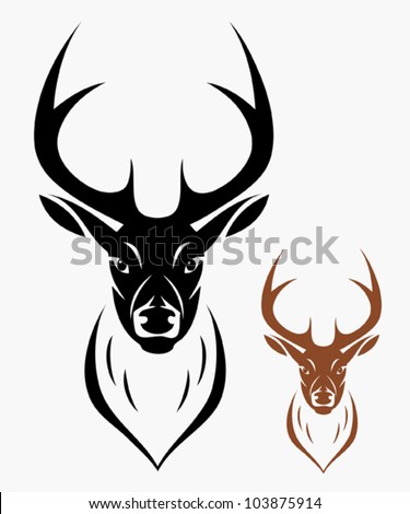 Tribal Deer Head Tattoos