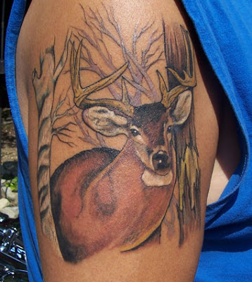 Tribal Deer Head Tattoos