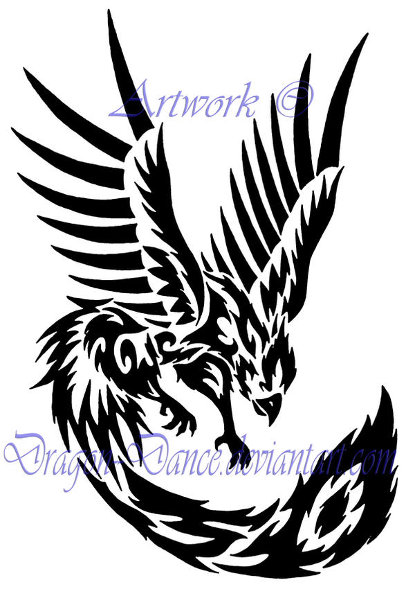 Tribal Phoenix Tattoo Images