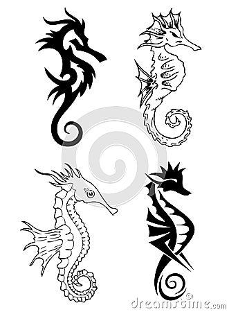 Tribal Seahorse Tattoo