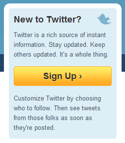 Twitter Sign Up Button