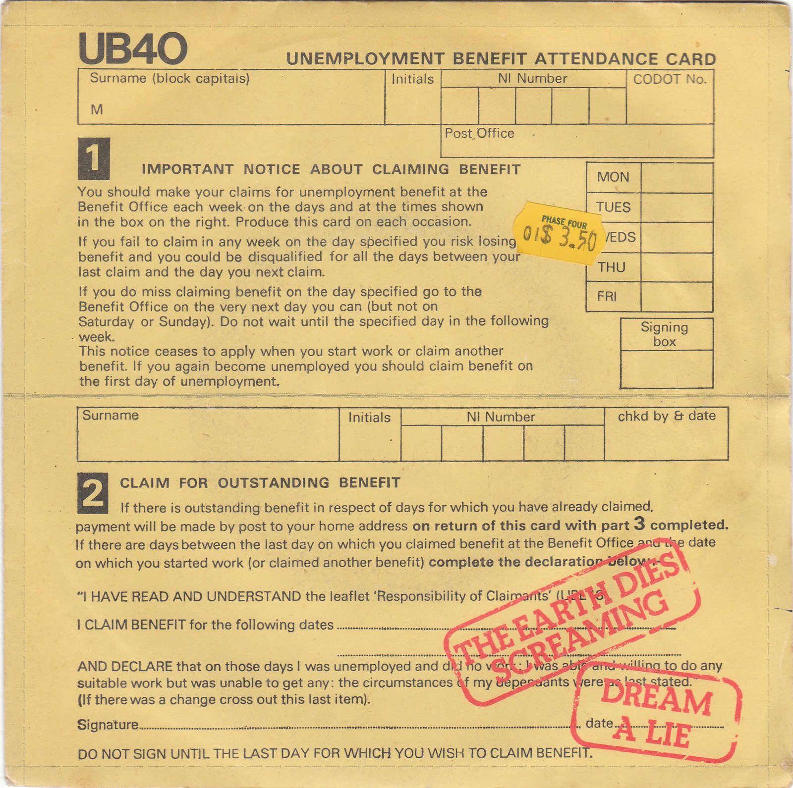 Ub40 Signing Off Album Tracks