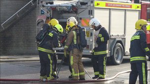 Uk Firefighter In Action