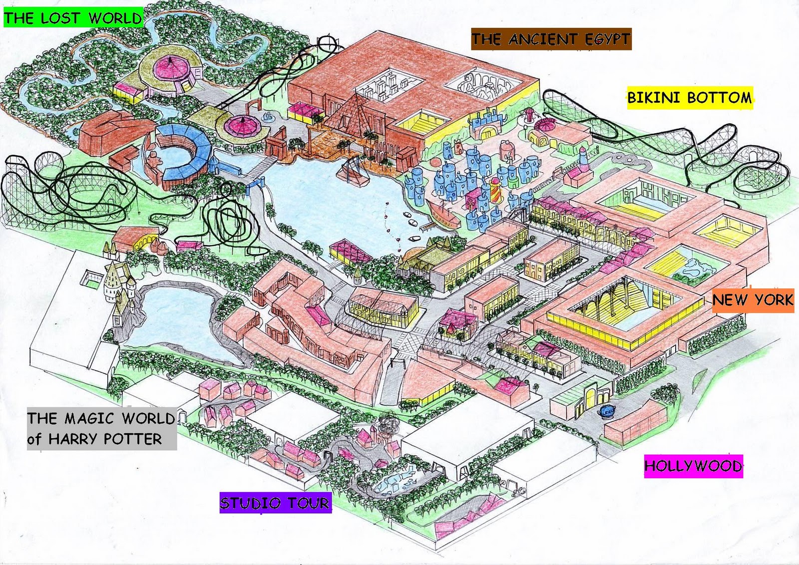 Universal Studios Harry Potter World Map