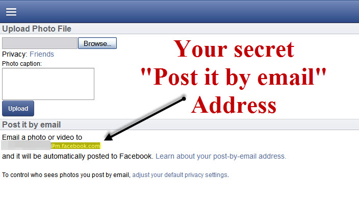 Uploading Pictures To Facebook Without Posting