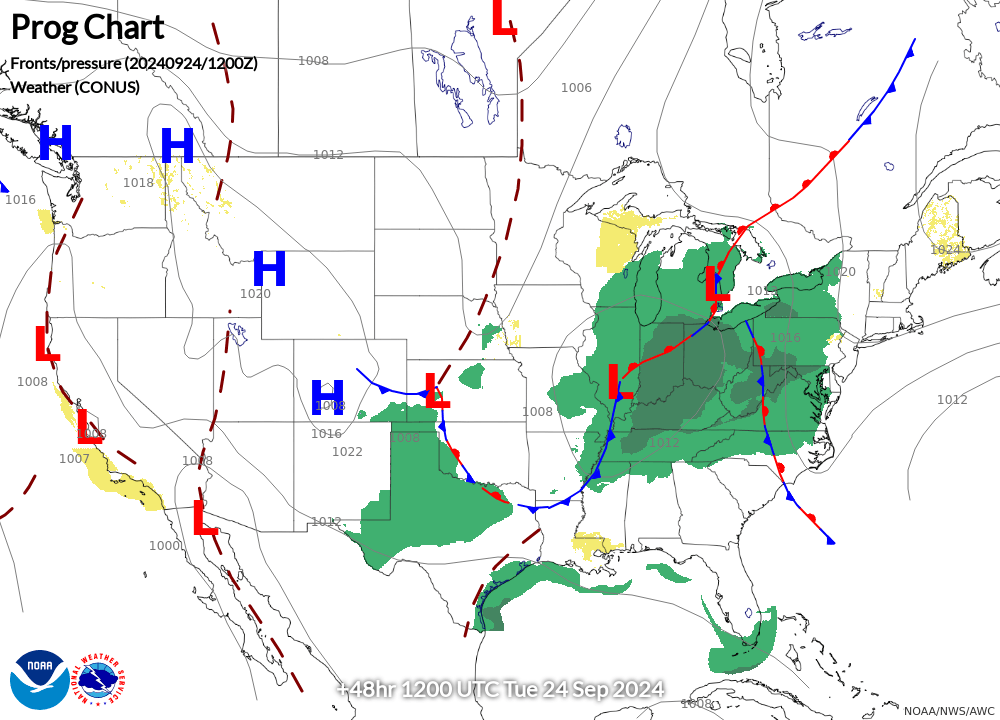 Us Weather Map With Fronts