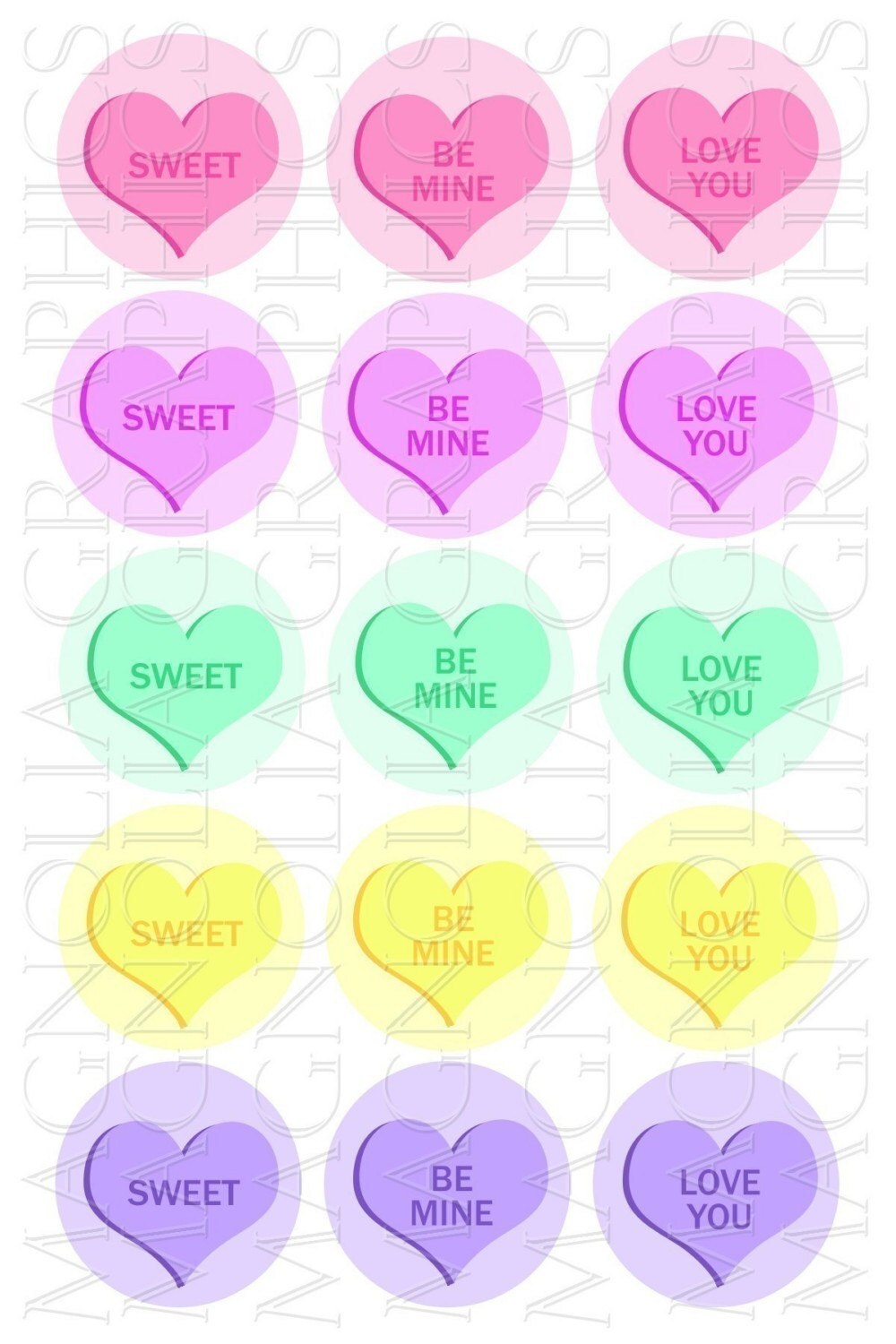 Valentine Heart Candy Sayings