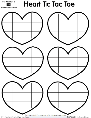 Valentine Heart Shape Printable