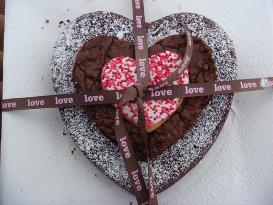 Valentine Heart Shaped Brownies