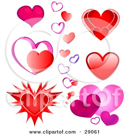 Valentine Hearts Clip Art Free