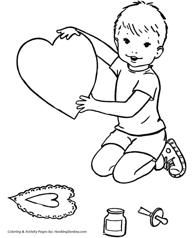 Valentine Hearts Coloring Pages