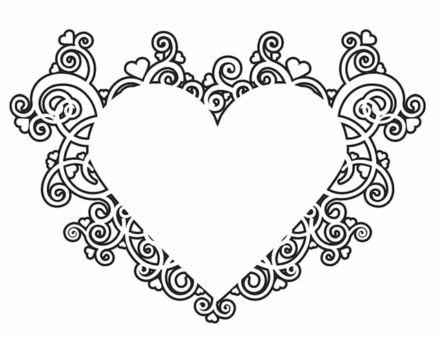 Valentine Hearts Coloring Pages