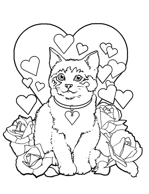 Valentine Hearts Coloring Pages