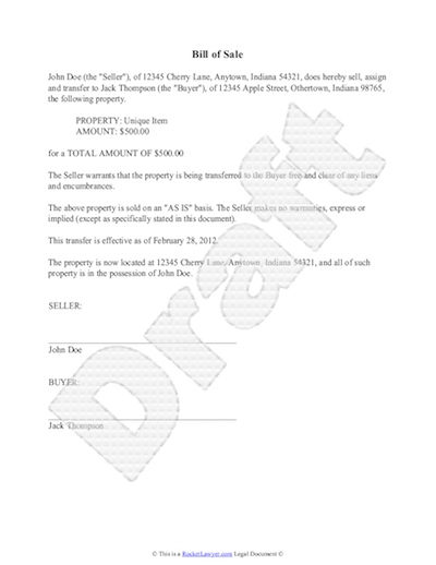 Vehicle Sales Agreement Template