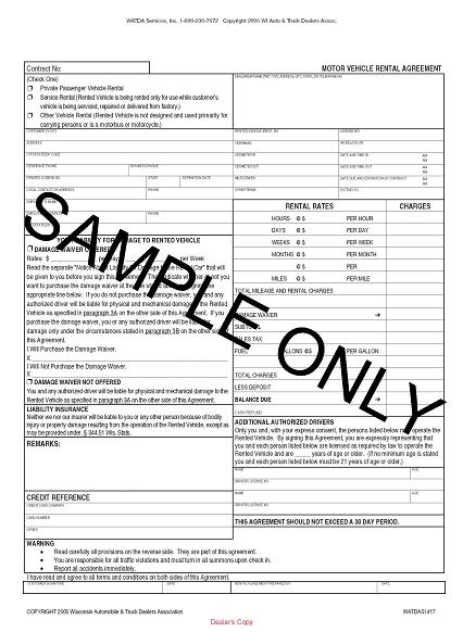 Vehicle Sales Agreement Template