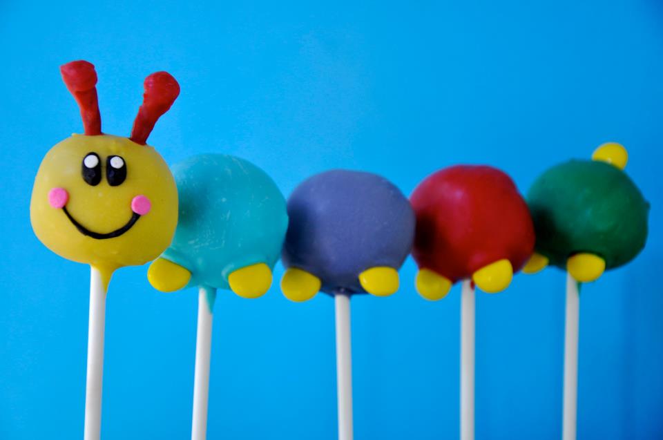 Very Hungry Caterpillar Cake Pops