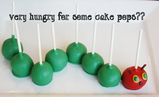 Very Hungry Caterpillar Cake Pops