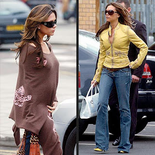 Victoria Beckham Pregnant Belly