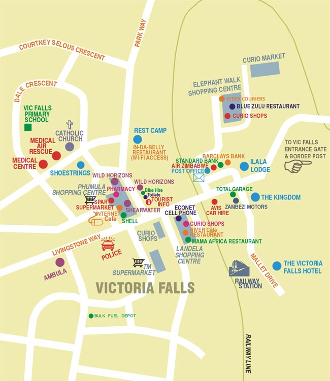 Victoria Falls Map Location