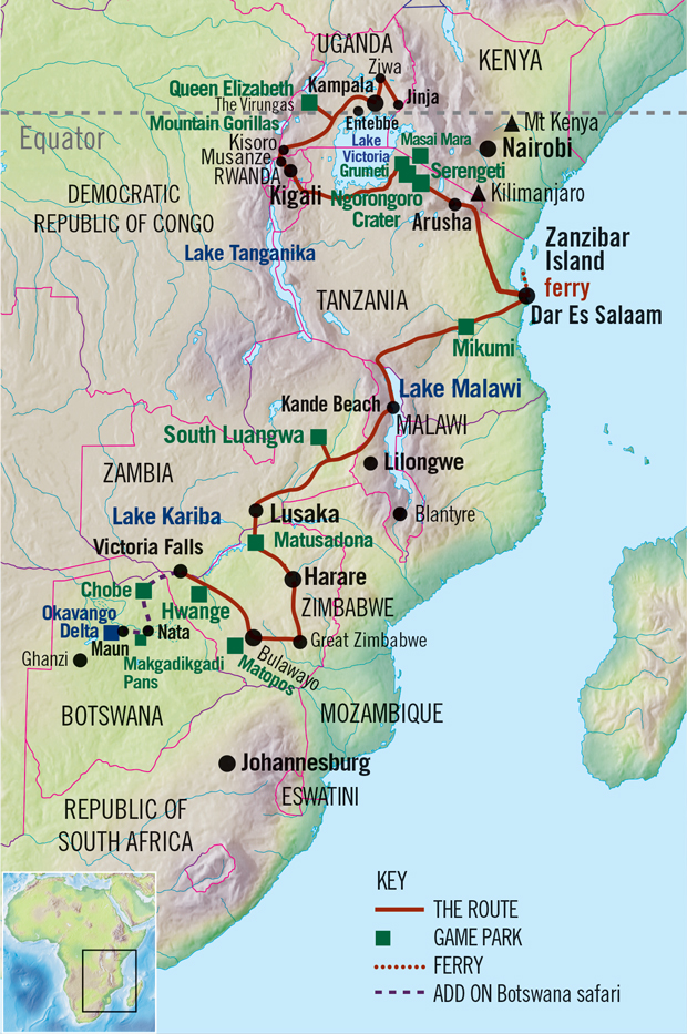 Victoria Falls Map Of Africa